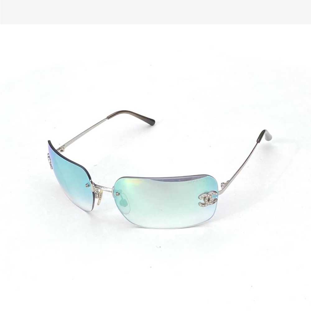 💯 AUTH | CHANEL 4017-D | ULTRA-RARE IRIDESCENT | RIMLESS DIAMOND CC SUNGLASSES - Picture 3 of 16